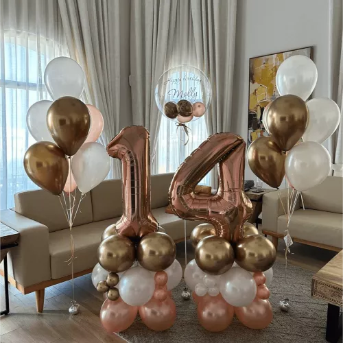 Composition Of Balloons With Number