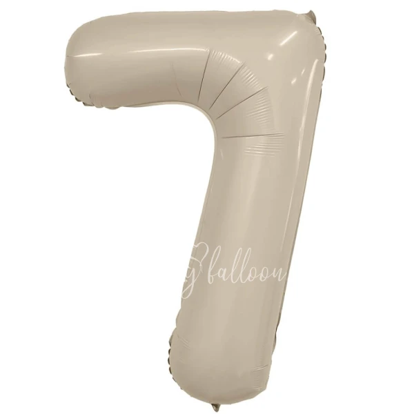 40" Foil numbers 7 Mystic Cream