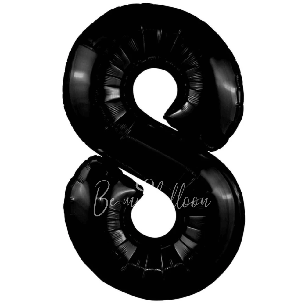 40" Foil numbers 8 Black 