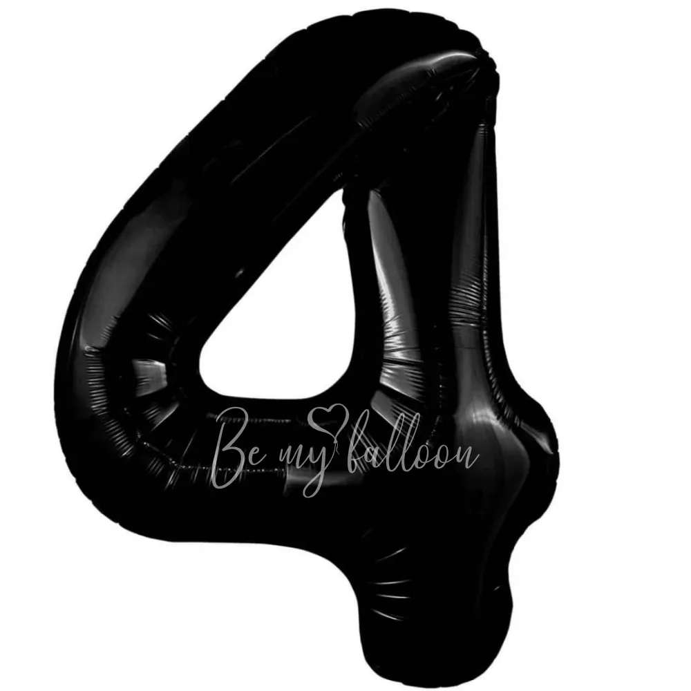 40" Foil numbers 4 Black 