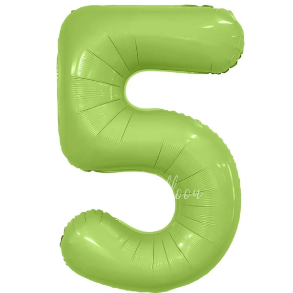 40" Foil numbers 5 Mystic Pistachio