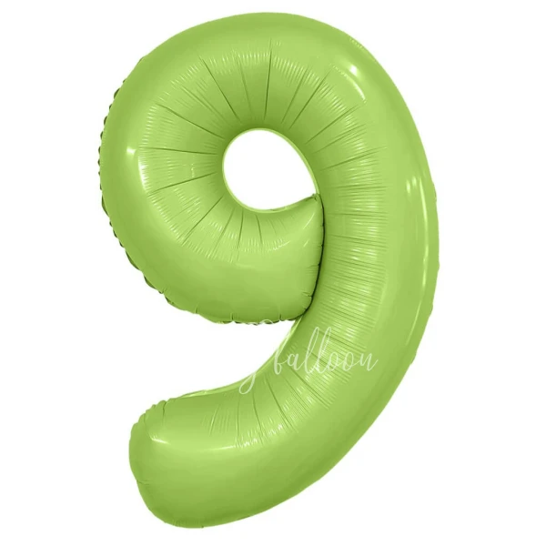 40" Foil numbers 9 Mystic Pistachio