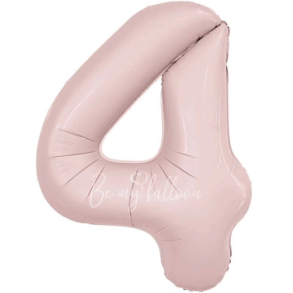 40" Helium foil gloss Rose Powder Number 4 balloon