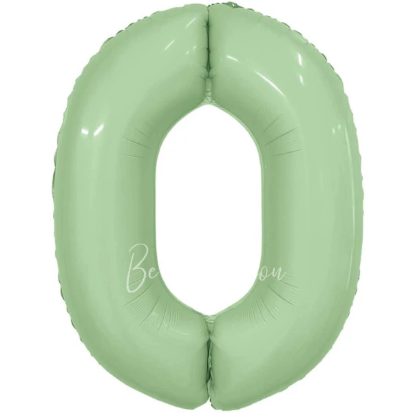 40" Гелевая Цифра "0" из фольги Олива