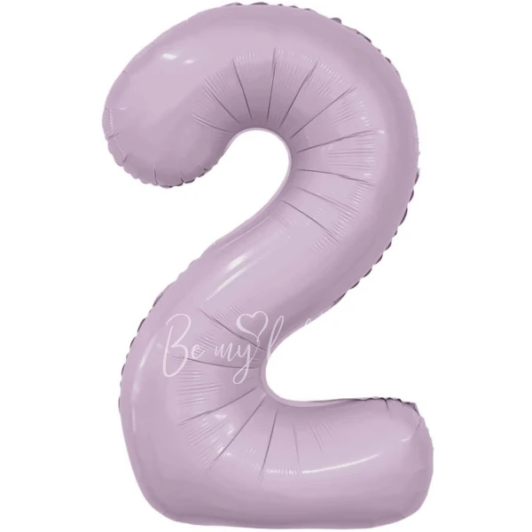 40" Гелевая Цифра "2" из фольги Орхидея