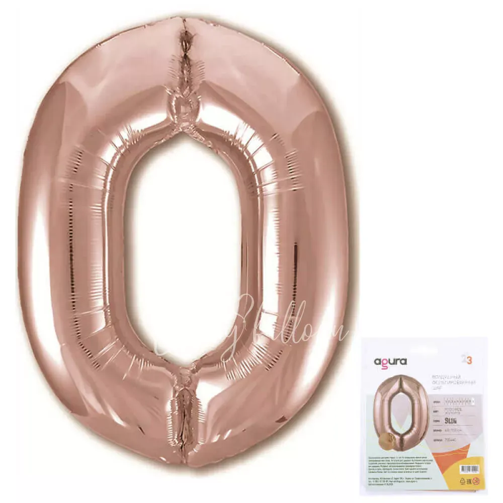 40 " الهيليوم احباط ارتفع الذهب رقم 0 بالون