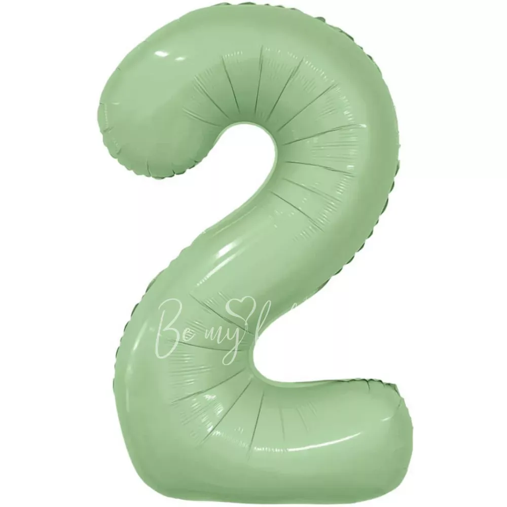 40" Helium foil gloss Olive Number 2 balloon