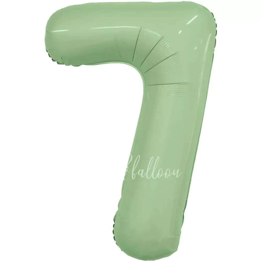 40" Гелевая Цифра "7" из фольги Олива