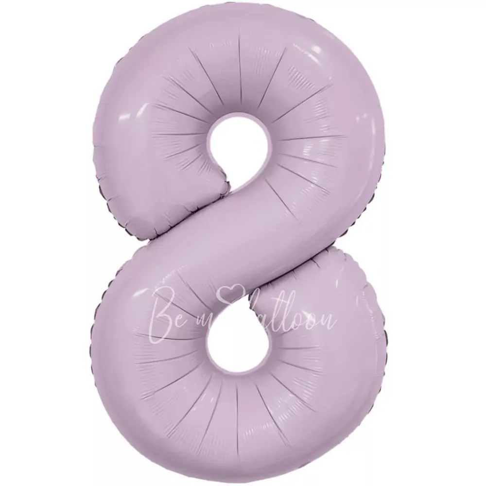 40" Helium foil gloss Orchid Number 8 balloon