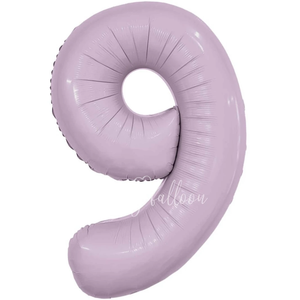 40" Helium foil gloss Orchid Number 9 balloon