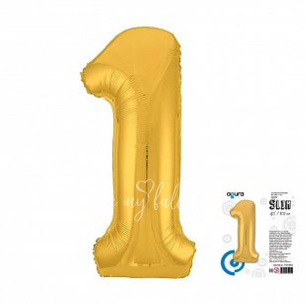 40 " الهيليوم احباط الذهب رقم 1 بالون