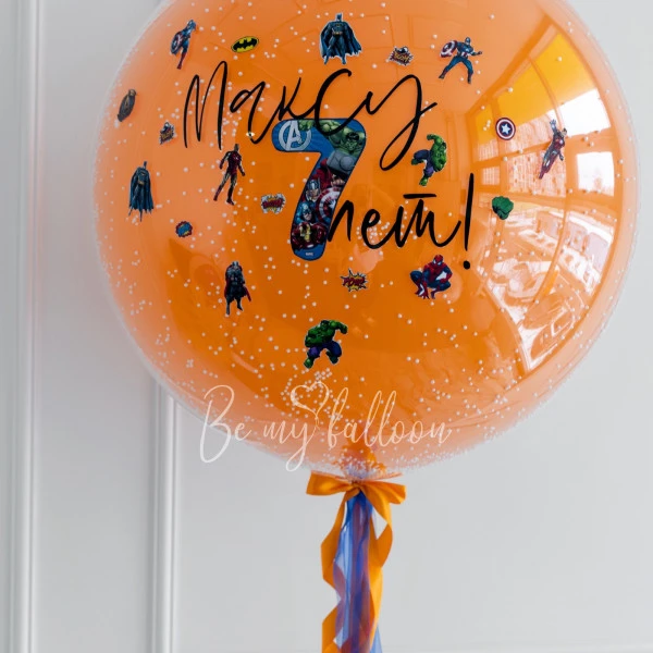 Superhero Giant Mirror Orange Balloon 24