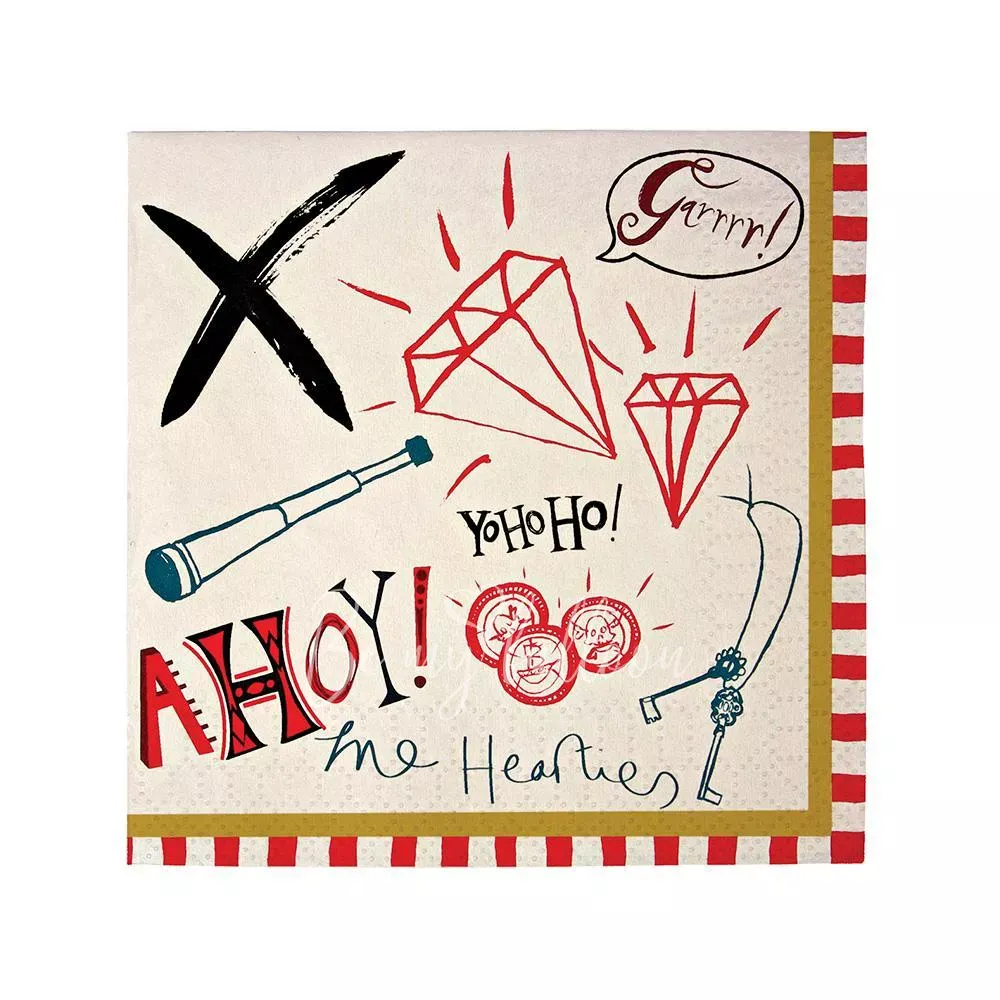 Салфетки для вечеринки Ahoy There Pirate (маленькие)