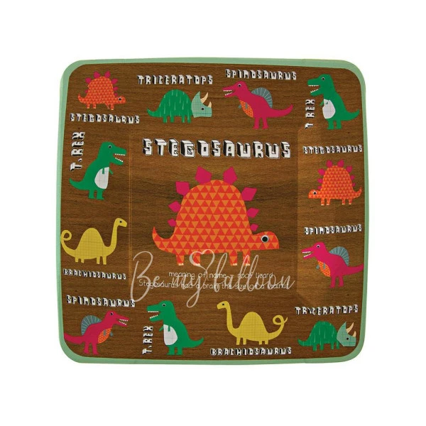 Dinosaur Square Party Plates (small)