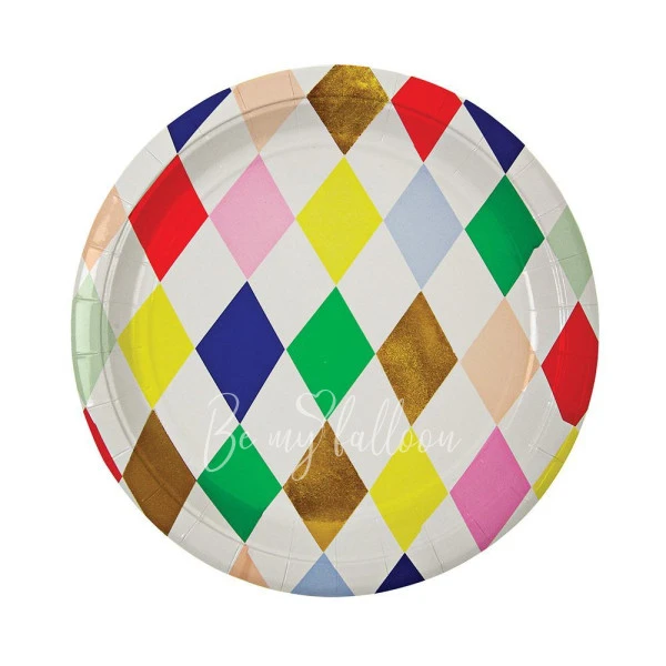 Harlequin Round Plates (large)