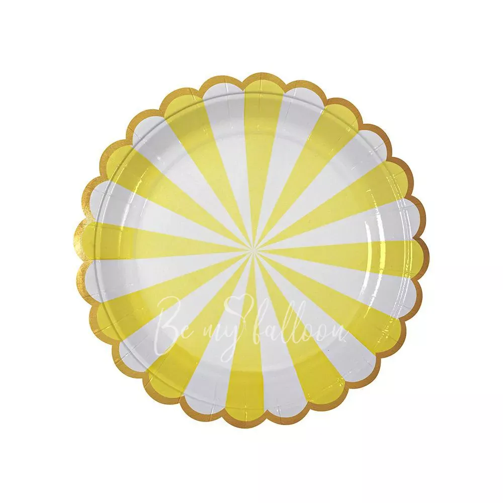 Тарелки для вечеринки Yellow Fan (маленькие)