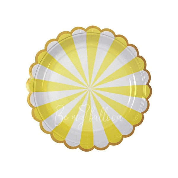 Тарелки для вечеринки Yellow Fan (маленькие)