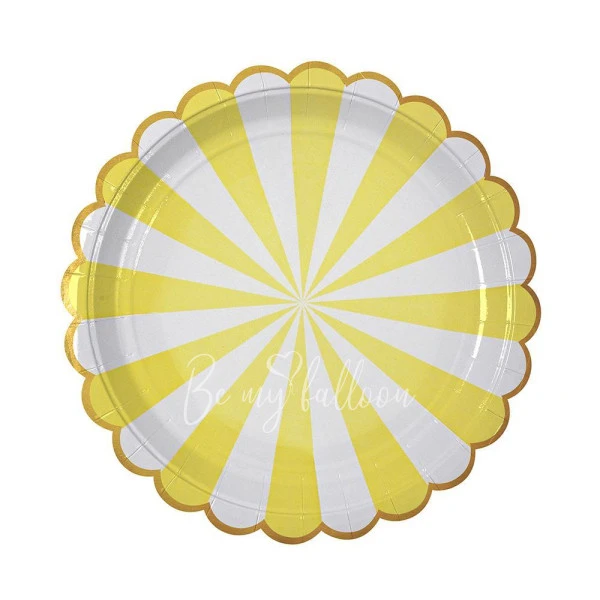 Тарелки для вечеринки Yellow Fan (большие)