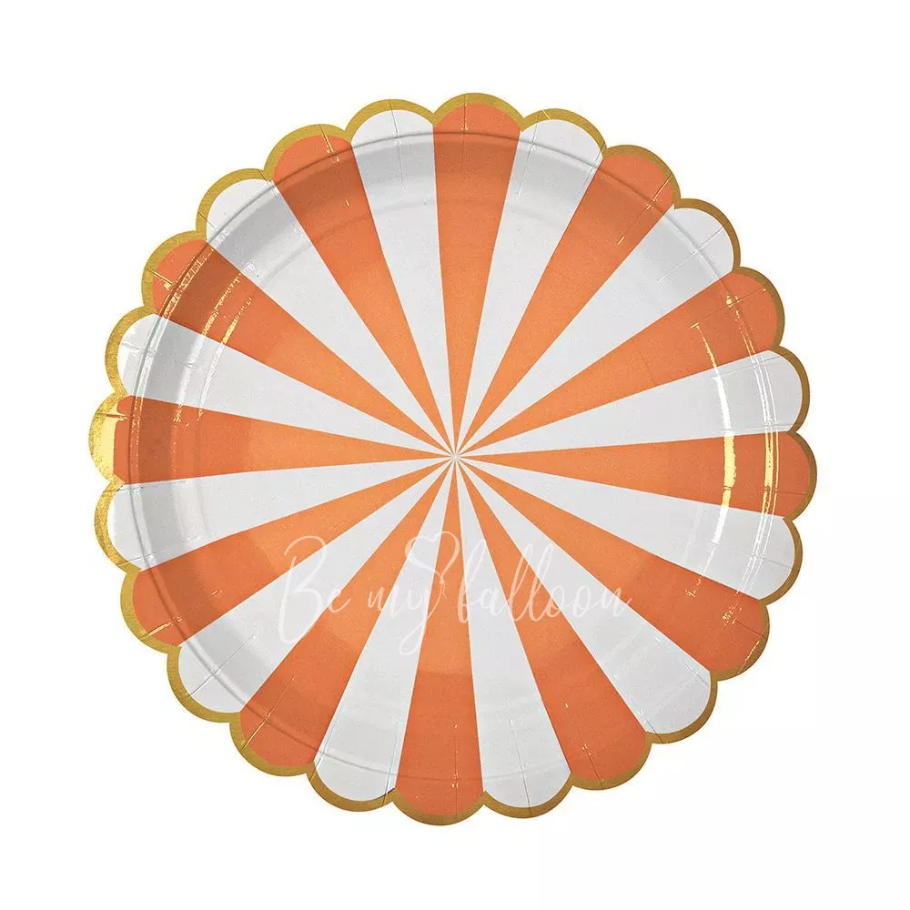 Тарелки Orange Fan в полоску (большие)