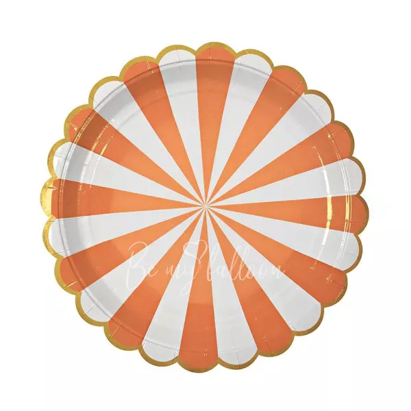 Тарелки Orange Fan в полоску (большие)