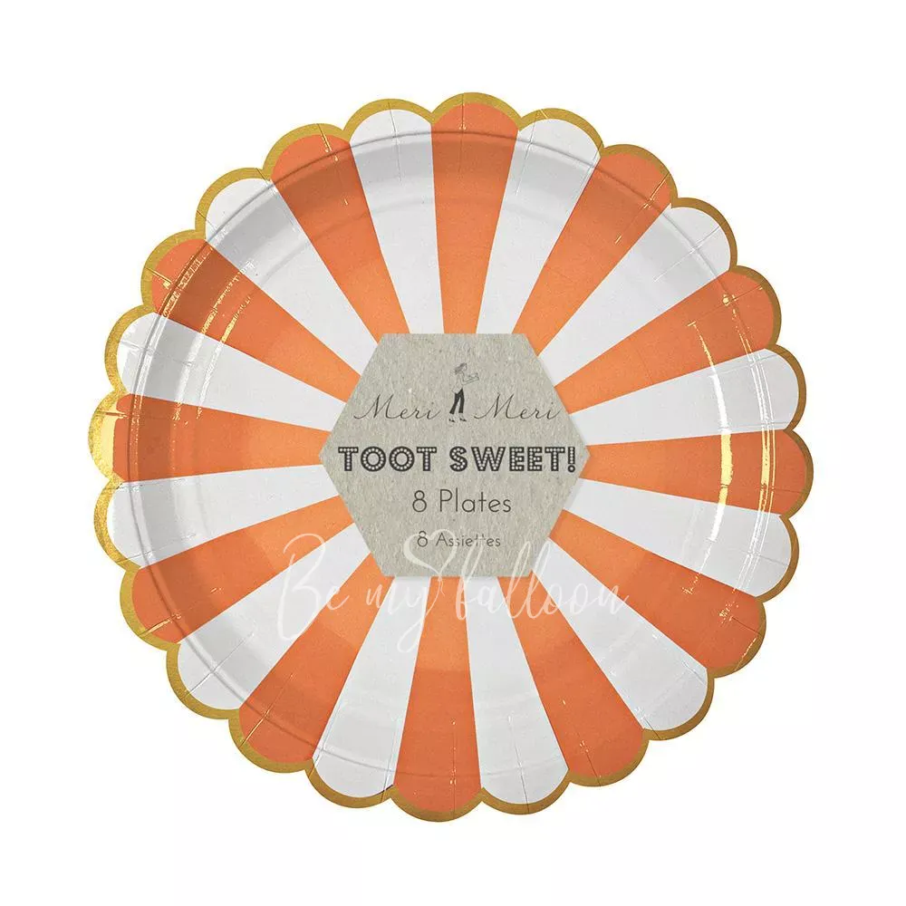 Тарелки Orange Fan в полоску (большие)