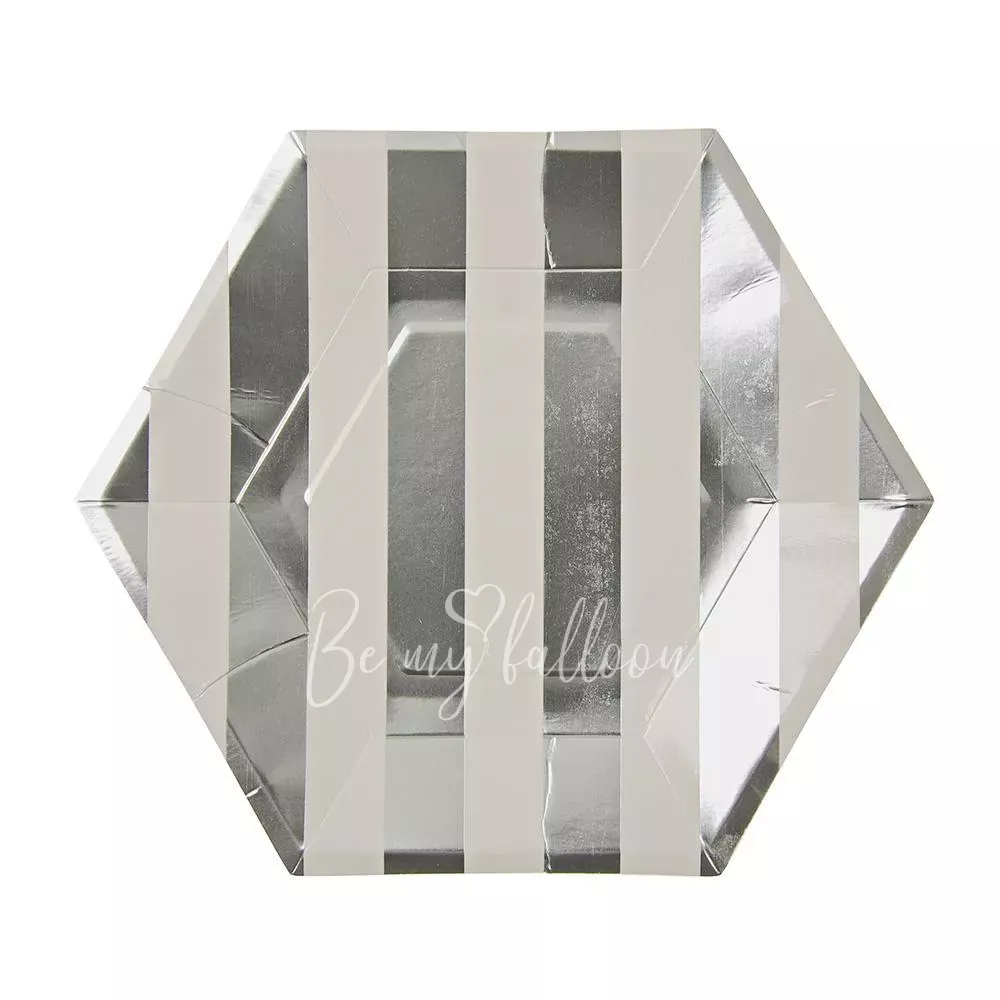 Silver Striped Plates (large)