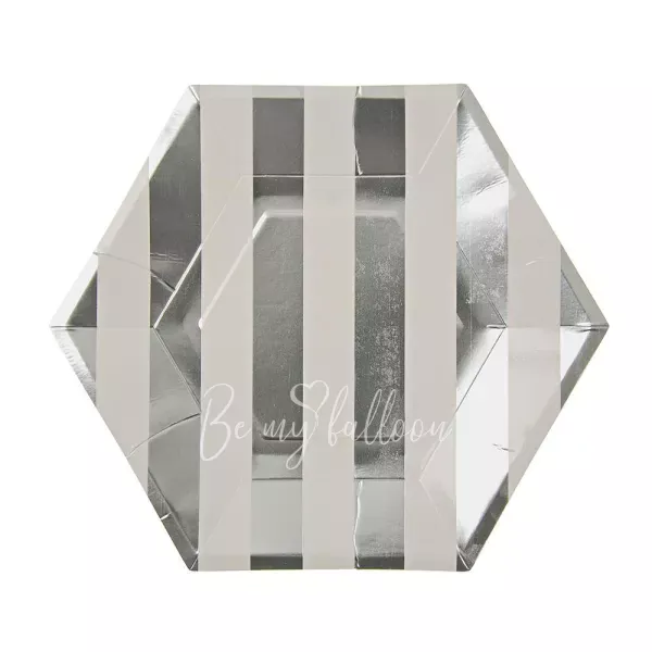 Silver Striped Plates (large)