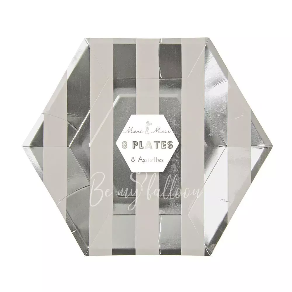 Silver Striped Plates (large)