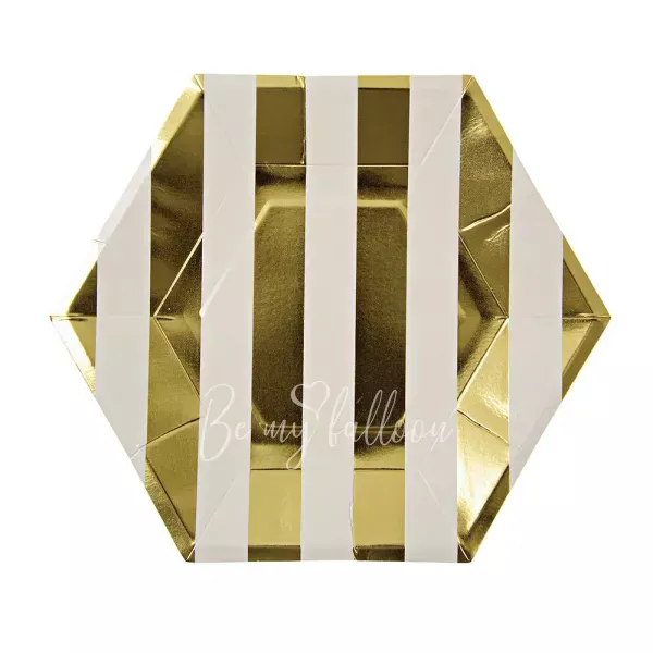 Gold Stripe Plates (large)