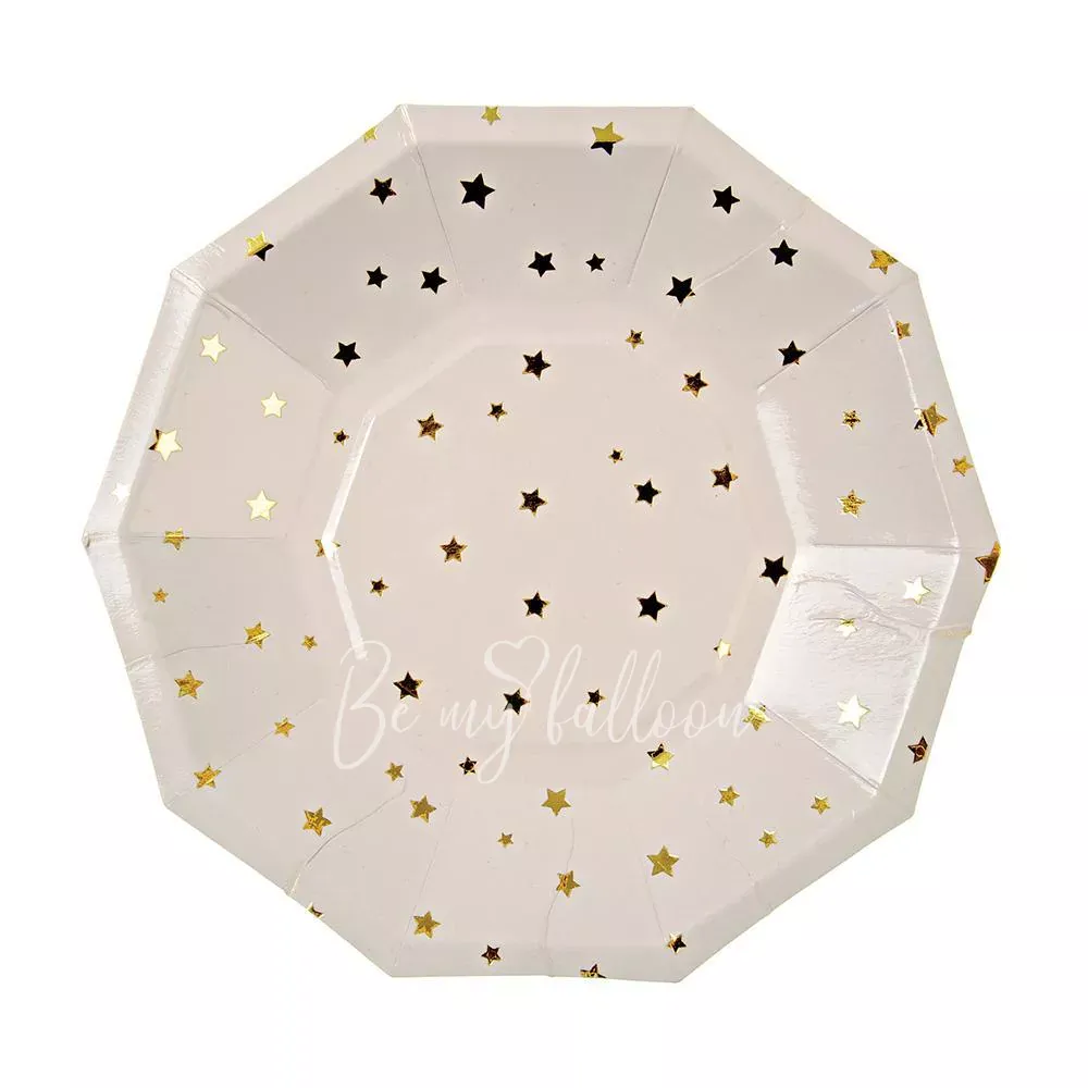 Gold Star Confetti Plates (small)