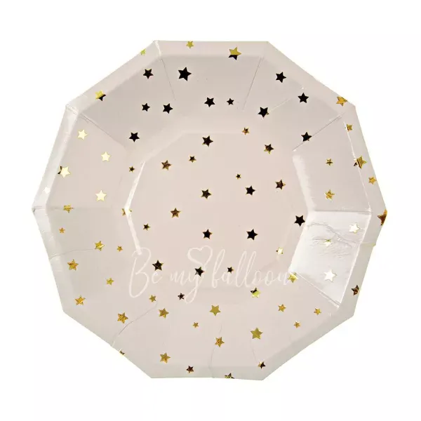 Gold Star Confetti Plates (small)