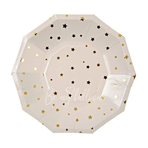 Gold Star Confetti Plates (small)