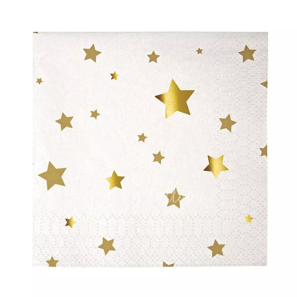 Gold Star Confetti Napkins (small)