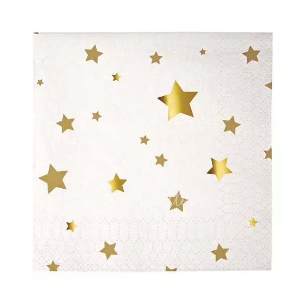 Gold Star Confetti Napkins (small)