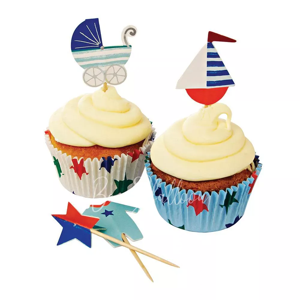 Набор для украшения Капкейков Голубой Бэйби Шауер