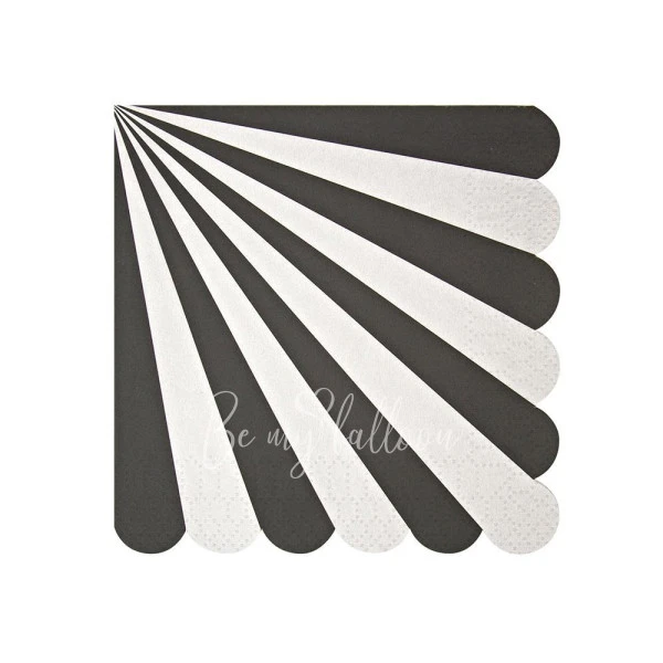 Black Fan Stripe Napkins (small)