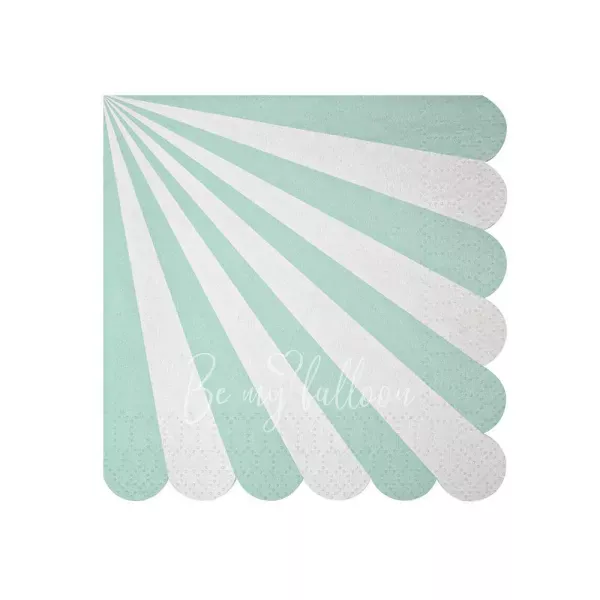Aqua Fan Stripe Napkins (small)
