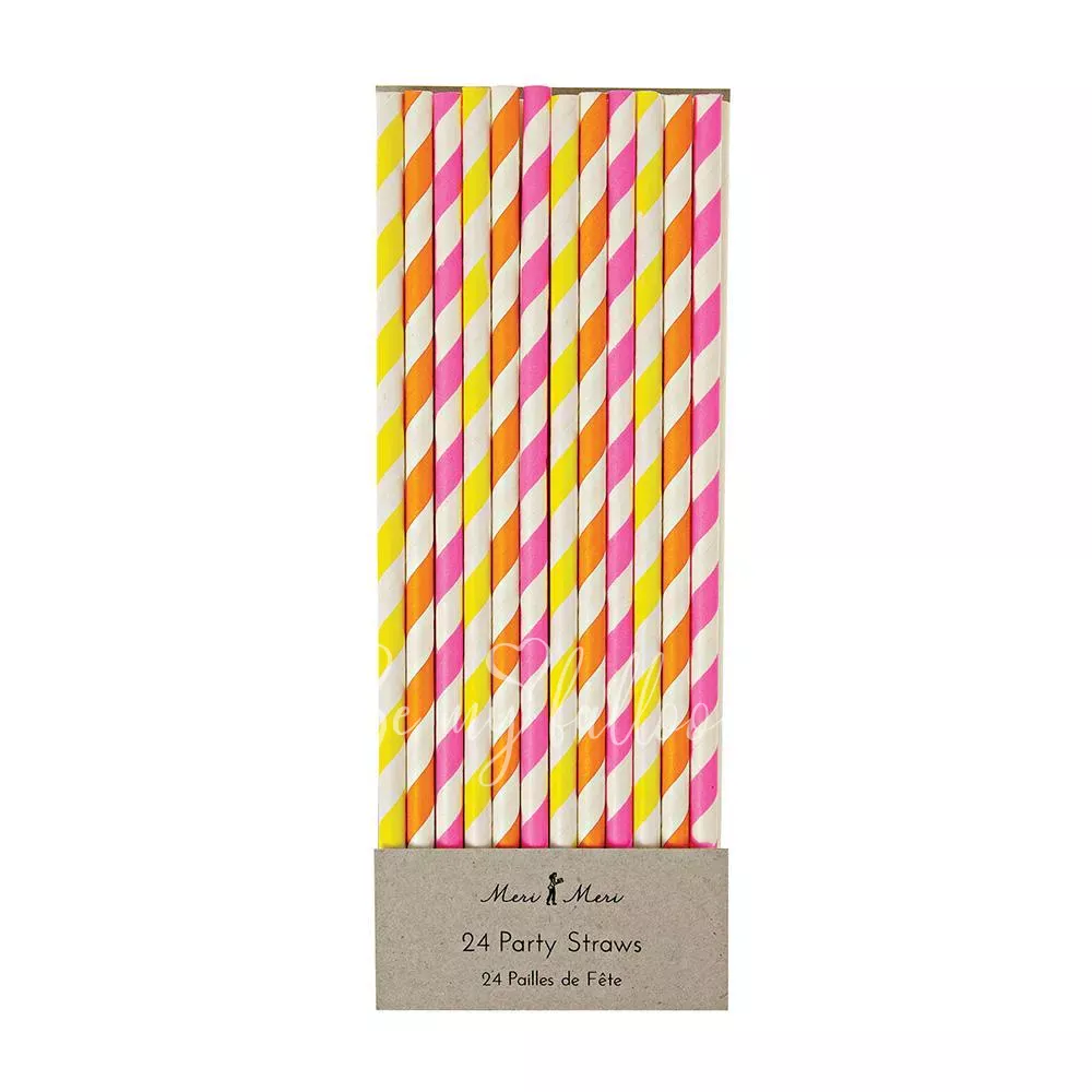 Трубочки для вечеринки Неон