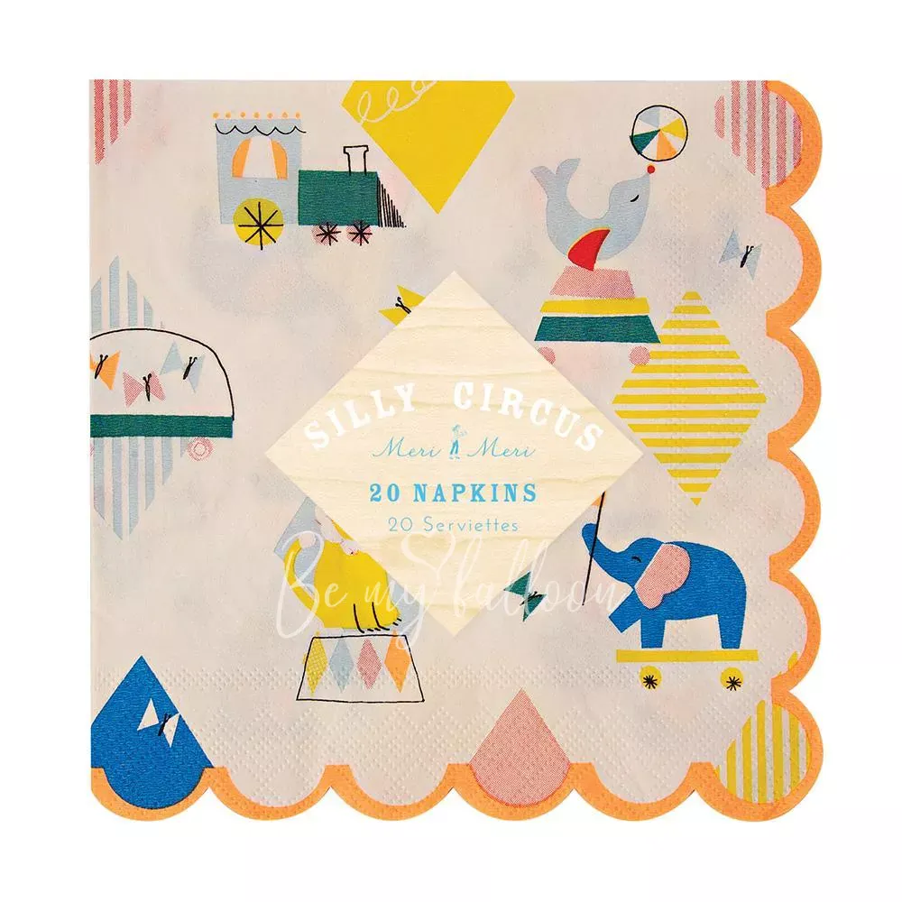 Салфетки для вечеринки Silly Circus (большие)