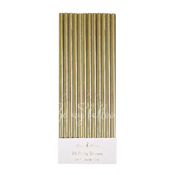 Gold Foil Party Straws