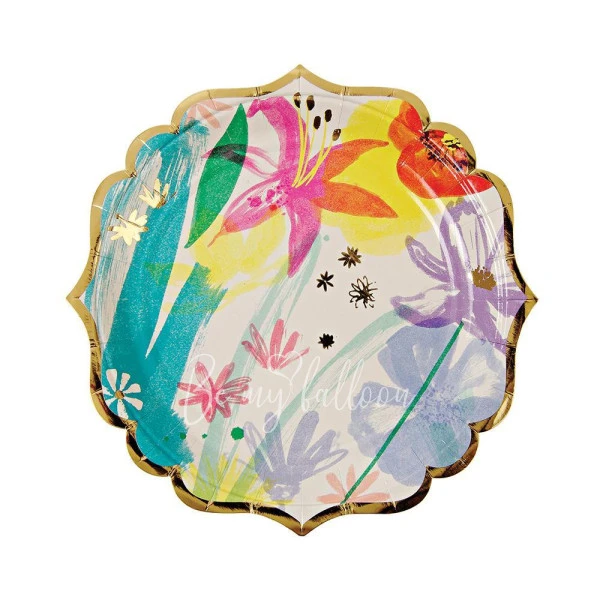 Painted Flowers Plates (small)