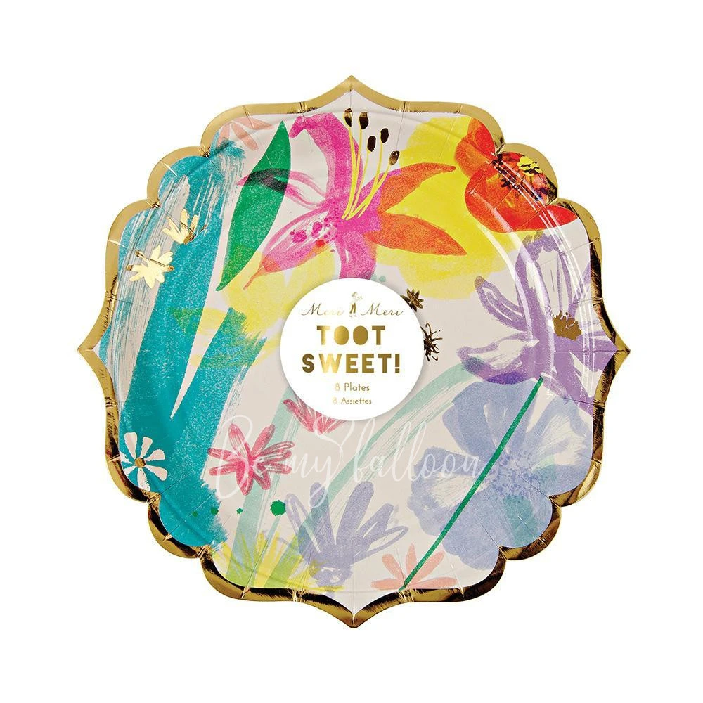 Painted Flowers Plates (small)