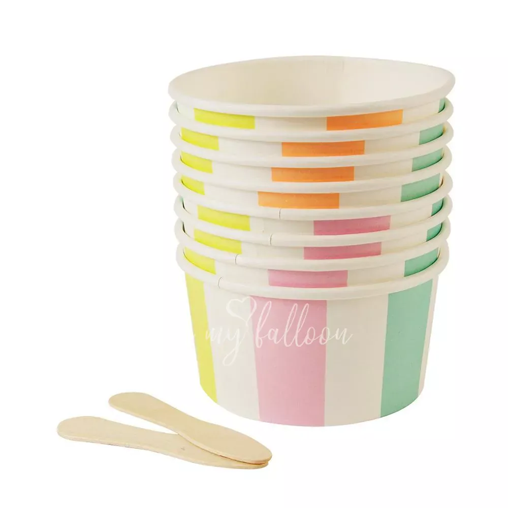 Полосатые стаканчики для мороженого/конфет