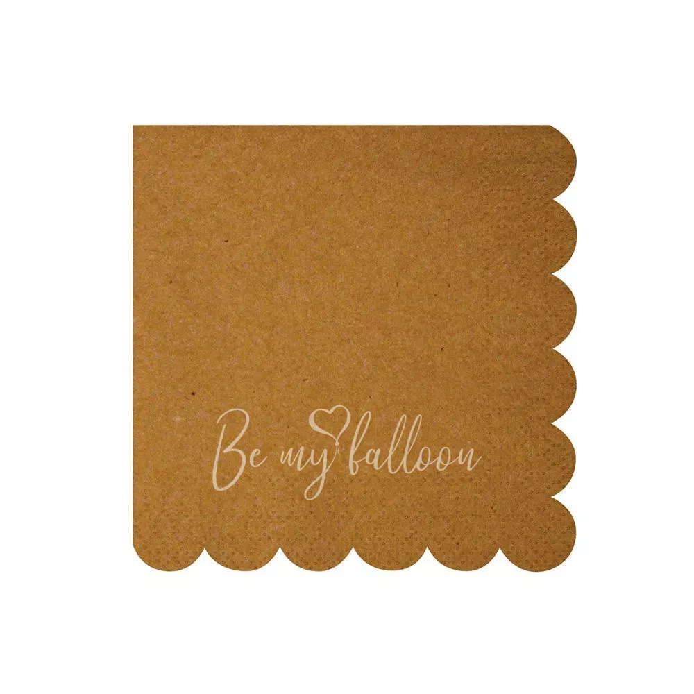 Kraft Scallop Edge Napkins (small)