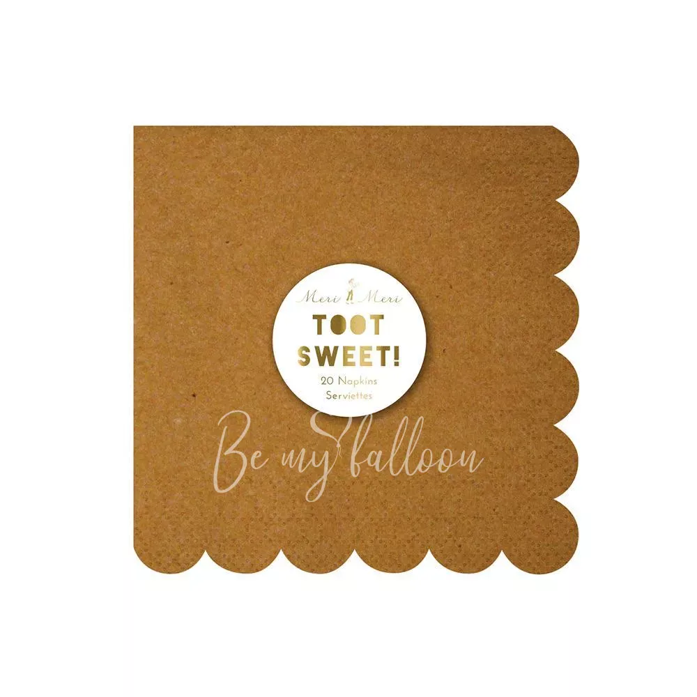 Kraft Scallop Edge Napkins (small)