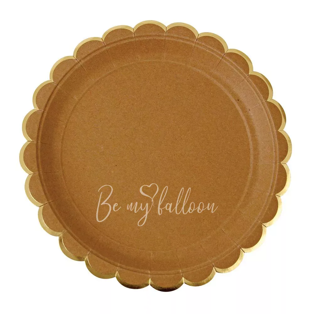Kraft Scallop Edge Plates (large)