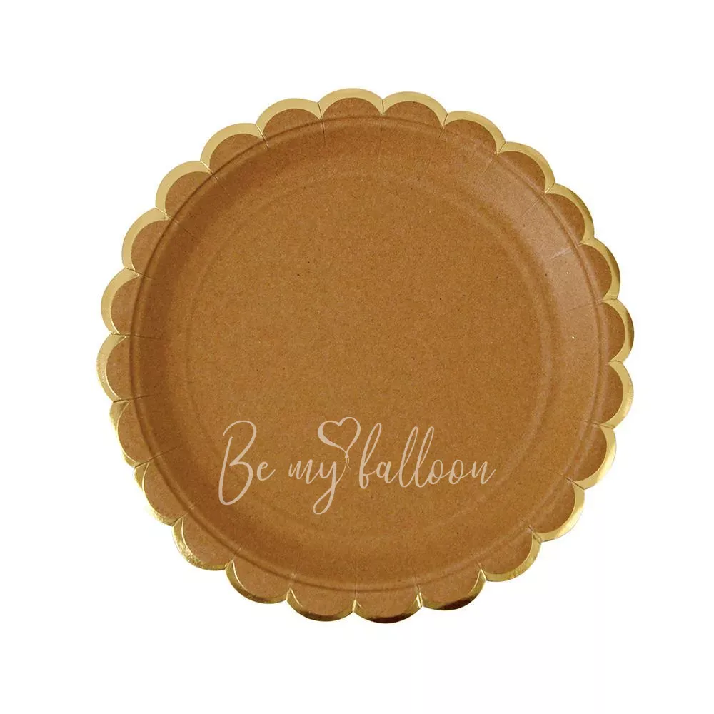 Kraft Scallop Edge Plates (small)