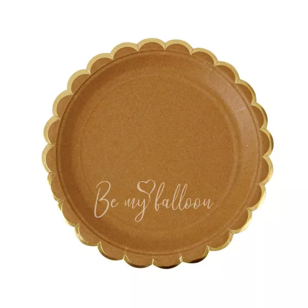 Kraft Scallop Edge Plates (small)