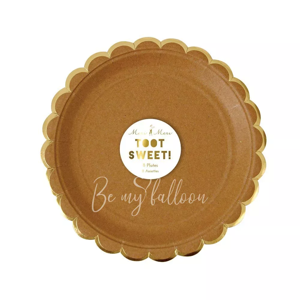 Kraft Scallop Edge Plates (small)