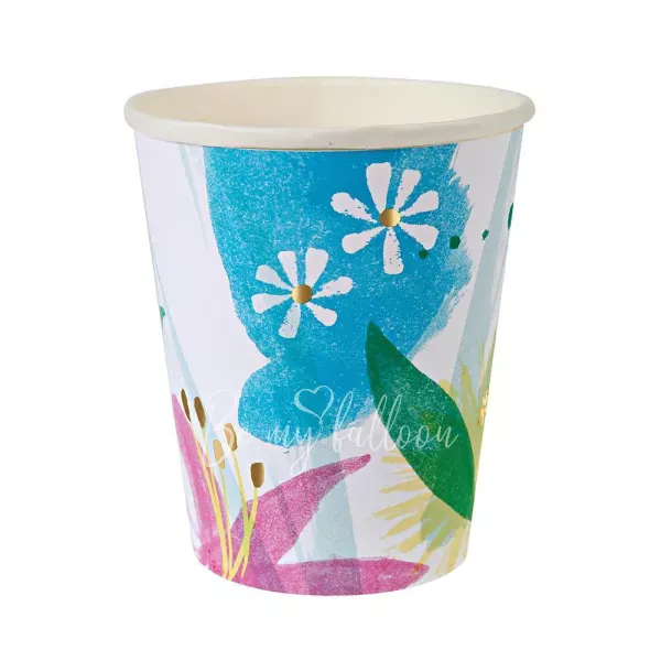 Painted Flowers Cups